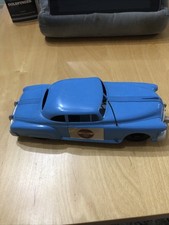 Marx Plastic & Tin Light Blue Highway Patrol Car Working Friction drive