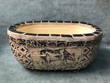 Mosaic Pottery Cow - Black