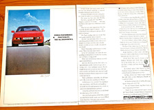 PORSCHE 924 S 924S 1980s - FRAMEABLE COLLECTIBLE ORIGINAL CLASSIC CAR ADVERT