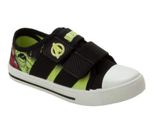 BOYS OFFICIAL AVENGERS HULK IRON MAN CASUAL TOUCH FASTEN TRAINERS SHOES UK 10-2