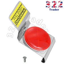 Raleigh Chopper MK2 Seat Back Plate - Stainless Steel Reflector Decal COMPLETE