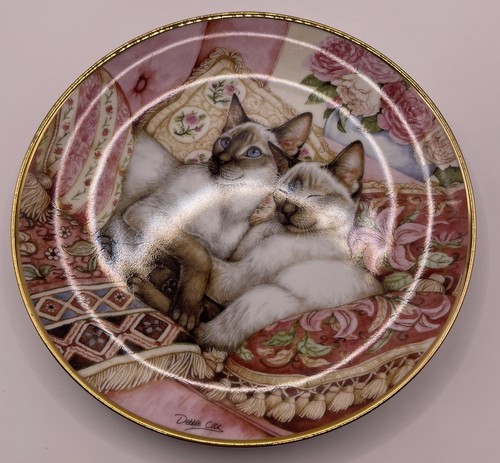 Siamese cats plate - cats,