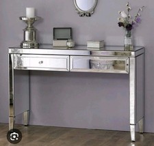 Valencia Mirrored 2 Drawer Console Table