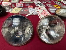 Pair of Classic Mini 7" WAGNER Sealed Beam Head Lamp - Beams Headlamp Headlight 