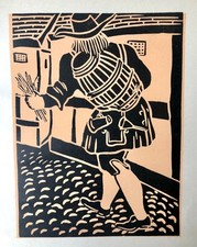 Cries & Criers of Old London 1941 Linocut Print Old London, Raphael Nelson
