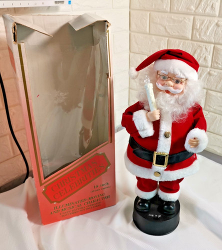 Vintage santa illuminated - vintage,