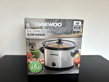 Daewoo Stainless Steel Slow Cooker with 3 Heat Settings 1.5 Litres 100W Silver