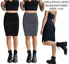 Girls School Midi Pencil Skirt