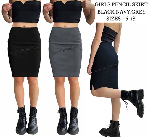 Girls school midi pencil skirt - pencil,