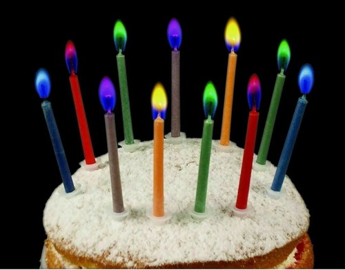 Colour flame candles - 10,