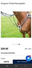 Shires avignon full size 5 point breastplate (good condition) colour: Havana 