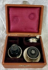 VINTAGE E. LEITZ WETZLAR MICROSCOPE POLARISER & ANALYSER EYEPIECE & SUB-STAGE