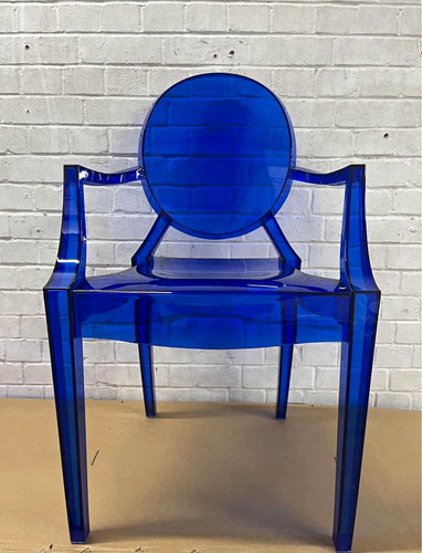 Blue transparent plastic - blue,