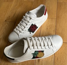 Women’s Gucci ace pineapple/ladybird appliqué trainers 37.5 uk 4.5 generous fit