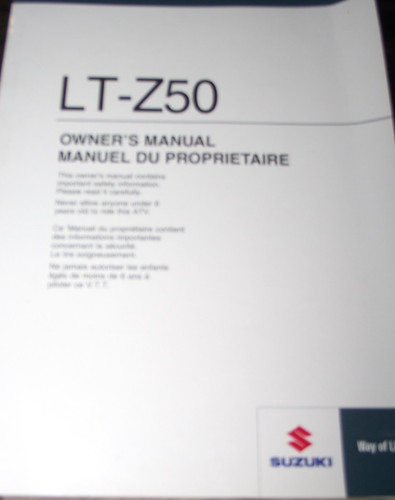 Suzuki z50 owners manual - ,