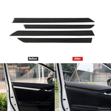 4 x Carbon Fiber Door Decorative Strip Trim Cover For Honda Civic 10th 2016-2019