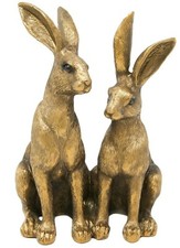 Hares Rabbits Figure Bronze