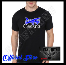 CESSNA PLANE BLACK T-SHIRT
