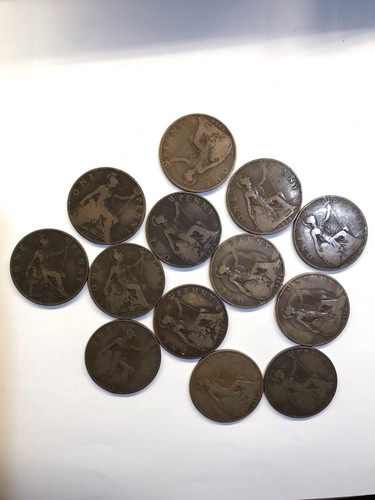 1901 1918 british one penny - british,