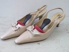 peter Kaiser sling back cream bow shoes size 5.5 