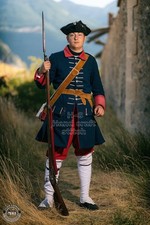 Revolutionary War Uniform Blue 18th Century Reenactment Coat Napoleonic Costume