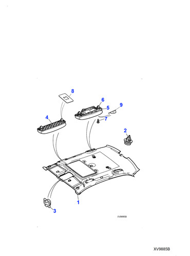 Jaguar clip interior trim - interior,