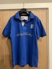 Crew Clothing Polo Shirt Men's Medium M GBR No93 Atlantic Challenge Sailing Blue