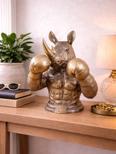Rhino Boxer Ornament Antique