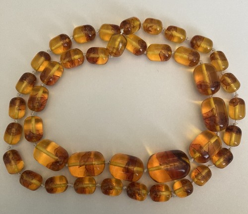 Vintage amber bead - amber, necklace