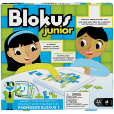 Blokus Junior Strategy Game for Kids & Family Learning Game 8 Mini Games Mattel