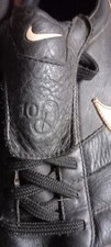 Nike Tiempo Ronaldinho Black Leather Football Boots Men UK 8