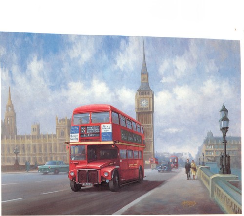 Old bus postcard - bus,