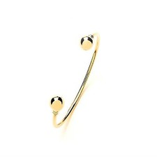 9ct Solid Yellow Gold Baby's Torque Bangle Fully Hallmarked, 5g 4 Inch