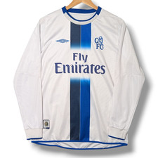 Vintage Umbro Chelsea Shirt Mens Small 2003-2005 Long Sleeve Away Third Jersey