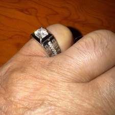 1 Ct Round Cut Real Moissanite Men's Engagement Band Ring 925 Sterling Silver