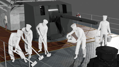 Wwii royal navy swab the - -,