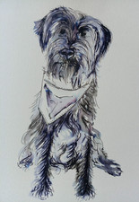Original Hand Drawn Dogs Small