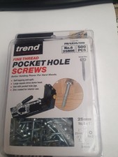 TREND PH/6X25/500 25mm fine thread pocket hole jig screws  x 500
