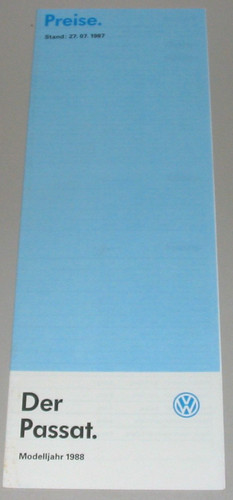 Brochure price list passat - list,