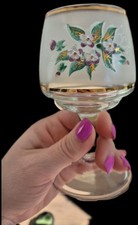 Vintage Frosted Glass Wine