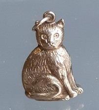 9ct Gold Cat Charm or Cat