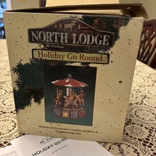 Mr Christmas North Lodge Holiday  Carousel Moving Animal Musical-New in the Box 