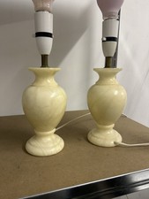a pair of vintage alabaster or
