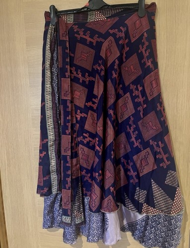 Recycled silk saree - recycled, beach