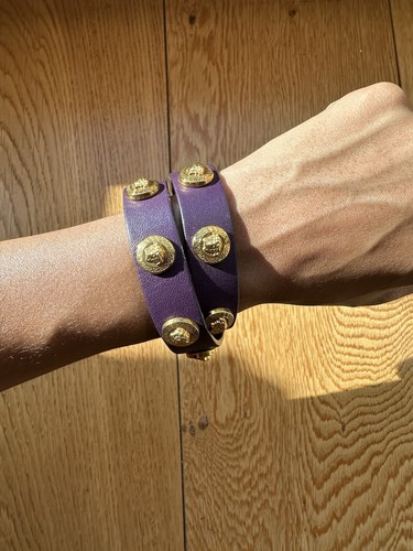 Versace medusa purple leather - medusa,