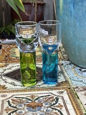 SAGAFORM "CLUB" Schnapps / Shot Glasses Matz Borgström 5"tall hand blown crystal