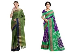 Silk Blend Bandhani Print