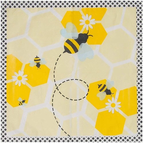 Honeycomb bee napkin birthday - honeycomb,