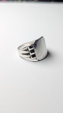 Vintage Sterling Silver Mens Signet Ring | Size V 1/2 | 925 Silver 