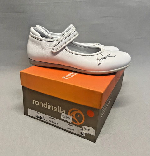 Rondinella white leather mary - white,